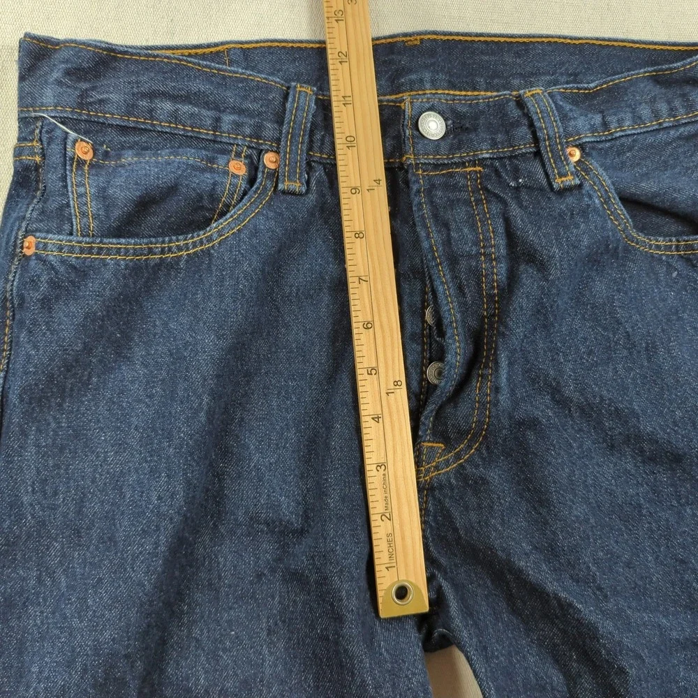 Levis 501 Jeans Mens 34x36 Blue Button Fly Casual Classic American Western